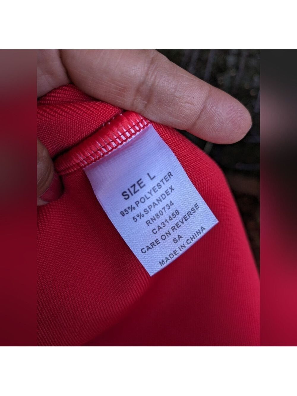 New Beautiful Bella Barnett Dress, red color, size Large, bodycon. - Picture 6 of 14